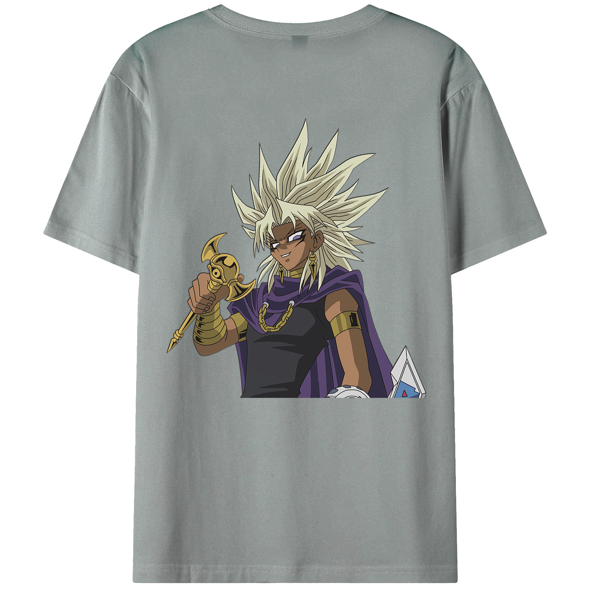 （画像用） 遊☆戯☆王 Yu-Gi-Oh! 綿100％ メンズ半袖Tシャツ（バックプリント） 通気性